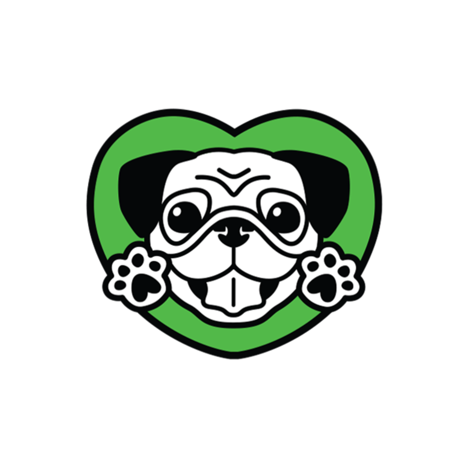 Tiny Paws Pug Rescue Logo